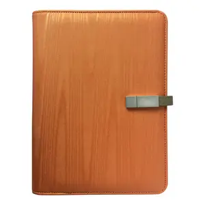 Personalizado planificador cubierta de notebook cuero A5 Carpeta para cargador de teléfono