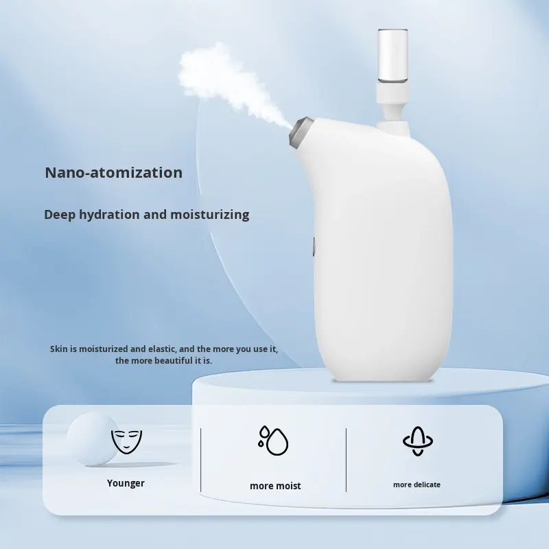 ORANGLES High-Pressure LED Nano Spray Beauty Device | Needleless Oxygen Atomizer for Face Hydration & Skin Rejuvenation | Handheld Home Use – orangles Kuwait - detailed closeup view - illustrating benefits - Image 3 of 4 | created for all | Shop High-Pressure LED Nano Spray Beauty Device | Needleless Oxygen Atomizer for Face Hydration & Skin Rejuvenation | Handheld Home Use – orangles Kuwait North Carolina | Free Shipping ORANGLES
