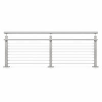 Système de garde-corps de balcon entièrement assemblé en aluminium