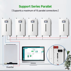 Batería de Litio Solar de Energía Verde 51.2V 300AH 15KWH, Sistema de Almacenamiento de Energía Solar para el Hogar, Montaje en Pared o Suelo, Pantalla Táctil de 15kwh - Product Image 4