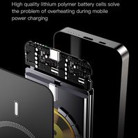 Powerbanks 10000mAh Banque d'alimentation magnétique 20W PD Charge rapide Powerbank magnétique 5000mah Qi1Qi2 Banque d'alimentation sans fil pour iPhone