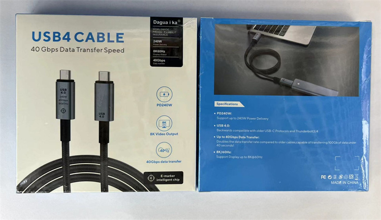 Negro - USB 4.0 240W 8K 40GB