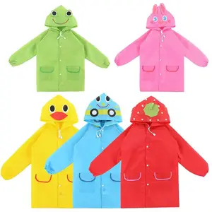 high quality kids rain coat waterproof jacket Cartoon Animal children's clothing one piece rain coat