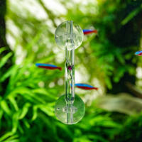 Accessoires d'aquarium de compteur de bulles de rubis en verre, équipement de réservoir de poissons, clapet anti-retour, trachée, haute qualité, conçu