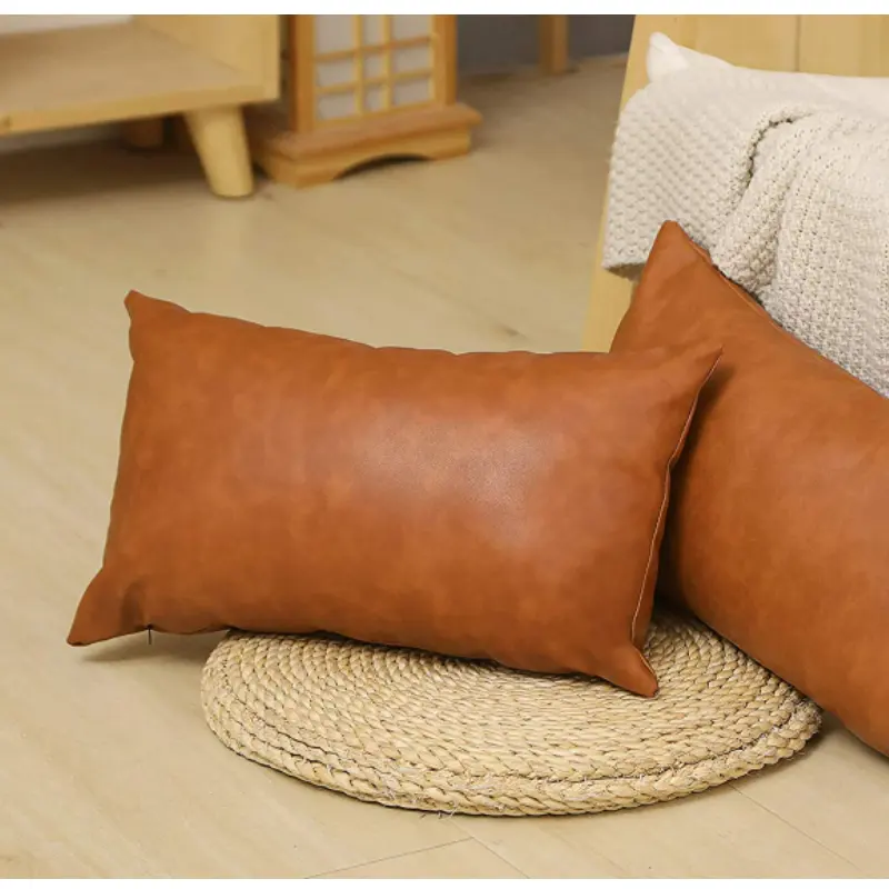 पु चमड़े के सोफे काठ का तकिया मामले के लिए 30*50 cm सजावटी बेडरूम कमरे में रहने वाले घर के लिए आयत तकिया की रक्षा सजावट