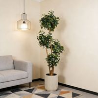 Nouvelle Conception 2026 : Ficus Artificiel Ultra-Realiste pour la Maison, le Bureau, l'Hôtel, le Centre Commercial – Plantes Ficus Décoratives en Pot