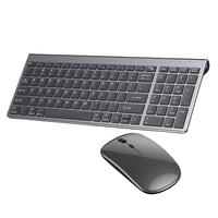 Kit Clavier et Souris Sans Fil Ultra-Mince 2,4 GHz avec Rétroéclairage LED 78 Touches Rechargeable en Stock pour Bureau, Maison, Gaming et Voyage
