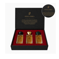 Boîte à parfum de luxe personnalisée avec logo, style livre, 30 ml, 50 ml, 100 ml, emballage de parfum avec insert en daim