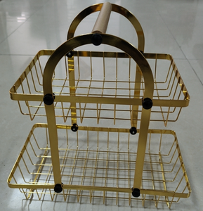 Aksesoris Laris Manis Cocok untuk Lemari Dapur Keranjang Penyimpanan Buah Dua Tingkat Keranjang Piknik Dapur Rak Penyimpanan - Product Image 4