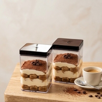 Boîte à gâteau en plastique transparente, pliable, pour dessert d'anniversaire, mariage, pâtisserie, emballage cadeau