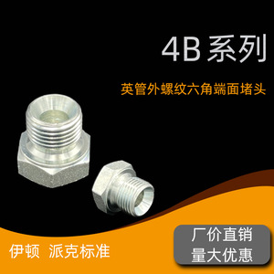 Bouchon de tuyau hexagonal standard britannique, conique interne à 60 degrés, filetage externe 4B, bouchon d'étanchéité avec filetage G, bouchons et douilles - Product Image 4