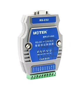 RS232 To CAN BUS Converter Serial To CAN BUS Converter Din Rail UOTEK UT-2505B RTS