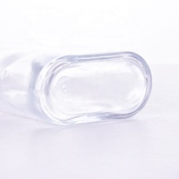 Bouteilles de parfum en verre à pompe à sertir à capuchon mat de 100mL à épaule plate avec courbe