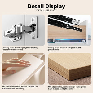 Armario Moderno de Madera Personalizado, Duradero, Independiente, con Diseño Ecológico <span class=keywords><strong>para</strong></span> Colgar Ropa, Ideal <span class=keywords><strong>para</strong></span> Dormitorios, Apartamentos y Hoteles, Ahorra Espacio - Product Image 5