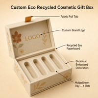 Emballage de rouge à lèvres rigide de conception personnalisée haut de gamme, fermeture magnétique, finition vernie en carton, matériaux recyclés pour cosmétiques
