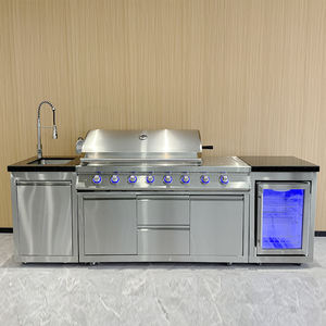 Îlots de cuisine d'extérieur de luxe Grills à gaz Meubles de jardin Armoire en acier inoxydable pour <span class=keywords><strong>barbecue</strong></span> - Product Image 5