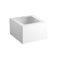 Boîte d'emballage de luxe étanche pour pâtisserie, plateau à lunch coulissant à fond automatique, petit format, motif Gingham minimaliste, pour la Fête des Enseignants, pour gâteaux, donuts et friandises