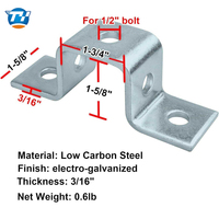 Colliers de serrage galvanisés UTT83, colliers de serrage sismiques pour supports de conduites de protection incendie à profil carré
