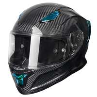 Casque de moto certifié DOT unisexe avec doublure amovible, casque de course sur route en fibre de carbone, casque intégral