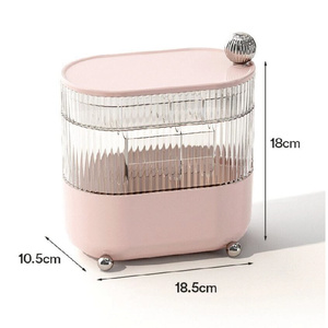 Organisateur de bijoux en acrylique rotatif pour filles Boîte de présentation en plastique pour boucles d'oreilles Bracelets Bagues Colliers Accessoires de <span class=keywords><strong>cheveux</strong></span> - Product Image 4