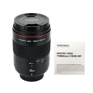 YONGNUO עדשות מאקרו עדשת YN60mm F2 MF מאקרו עדשת 60mm עבור Canon EOS 70D 5DMK השני 5 5DIII 600D 700D DSLR ניקון F2NE Yongnuo