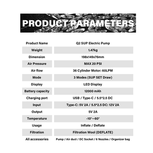 CYCLAMI 20PSI Pompe de gonflage électrique extérieure <span class=keywords><strong>Gonfleur</strong></span> d'air sans fil pour SUP gonflable Stand Up <span class=keywords><strong>Paddle</strong></span> Board Tire Plate Boat - Product Image 6