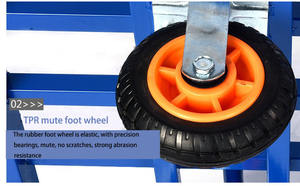 Treksturende Vrachtwagen Fabriek Vierwielige Oplegger Vouwbare Handgeschakelde Trolley - Product Image 3