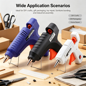 60W Hot Melt Glue Gun 11mm Universal Voltage 100-240V Fast Heating PTC Home DIY <b>Craft</b> Repair <b>Tool</b> with Foldable Stand - Product Image 2