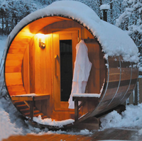 Fenêtres panoramiques pour 4-6 personnes Baril de spa à vapeur extérieur Salles de sauna