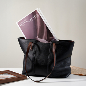 2025 nouveau Style personnalisé dames bracelet <span class=keywords><strong>sac</strong></span> fourre-tout <span class=keywords><strong>en</strong></span> <span class=keywords><strong>cuir</strong></span> <span class=keywords><strong>noir</strong></span> épaule <span class=keywords><strong>sac</strong></span> <span class=keywords><strong>à</strong></span> <span class=keywords><strong>main</strong></span> pour les femmes fermeture Durable - Product Image 3