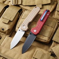 Couteau pliant tactique en gros, couteau de chasse EDC, couteau de poche en acier inoxydable VG10, lame en G10, couteau portable personnalisé T0070-4