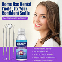 Kit de réparation de dents perles de remplacement de fausses dents temporaires moulables avec miroir buccal sonde dentaire nettoyeur de gomme ensemble de grattoir à tartre