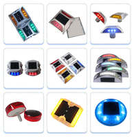 Feux de signalisation LED clignotants en aluminium à énergie solaire super lumineux, très vendus, pour la sécurité routière, marqueur de voie, piquet de route