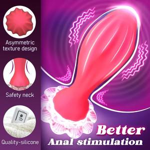 Großhandel Anpassung Wiederauf ladbare Frau Sexspielzeug G-Punkt Flash Flower Anal <span class=keywords><strong>Plug</strong></span> Vibrator Klitoris Vibrator Adult Sexspielzeug - Product Image 5