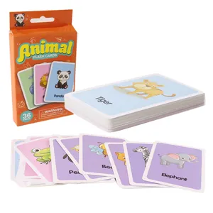 STEM toddler animal learning card gift 36pcs pre school learning toys