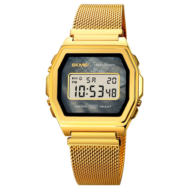 China Wholesale Skmei 1806 Stainless Steel Band Men Women Digital Waterproof Watch