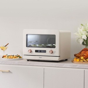 Four à friture sans huile Midea S10 1500W multifonction en acier inoxydable, cuisson électrique, rôtissage, déshydratation, revêtement céramique - Product Image 2