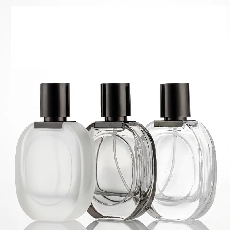 Portable 30ml Ovale Plat Bouteille De Parfum Voyage Sous-Emballage Récipient En Verre Surface Mate pour Cosmétiques