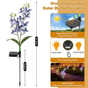 Luces Solares de Jardín con Forma de Mariposa, LED de Color Cambiante, Decorativas para Exteriores, Resistentes al Agua, Portátiles, para Patio y Césped - Product Image 2