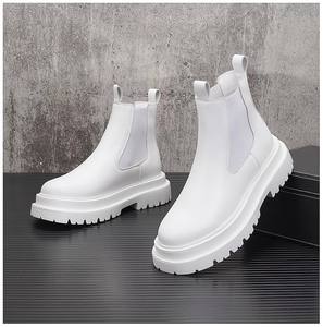 <span class=keywords><strong>2025</strong></span>年新作メンズハイカット厚底高さ増加ファッショントレンドショートブーツカジュアルアウトドアバイクシングルシューズ - Product Image 1