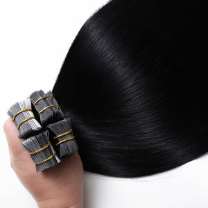 थोक टेप बालों का विस्तार क्यूटिकल गठबंधन डबल खींचा हुआ मोटा अंत वास्तविक मानव बालों 100% वेफ्ट में सहज इंजेक्शन टेप - Product Image 6