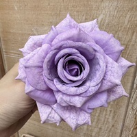 Kepala Bunga Sutra Buatan Motif Salju Mocha Diameter 10-11cm Bahan Kerajinan DIY Kemasan Kotak Bunga Buatan Tangan