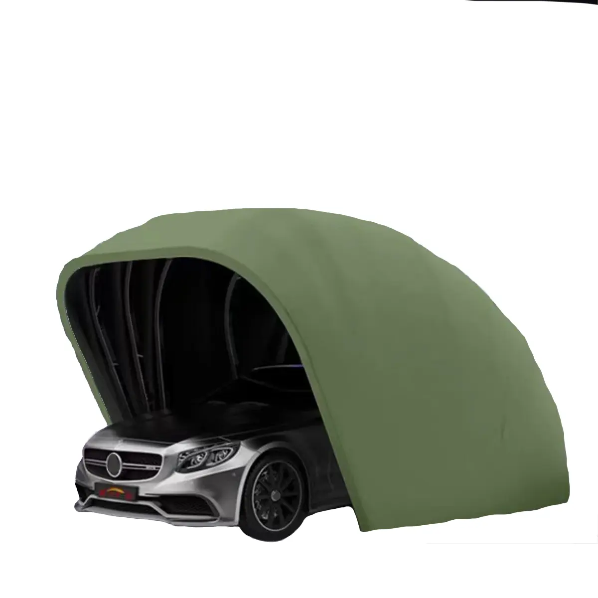 Paslanmaz çelik araba güneşliği katlanmış taşınabilir carport koruma rüzgar geçirmez şemsiye sunproof araba çadırı gölgelik