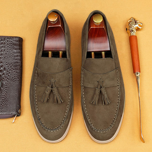 Chaussures pour hommes en cuir véritable de haute qualité, semelle épaisse, en cuir de vache, Oxford, légères, respirantes, chaussures de mariage, finition lisse - Product Image 5