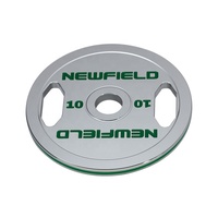 Plaques de poids en acier à 2 poignées pour salle de sport, logo personnalisé, placage chrome, design fin, bords lisses, gaufrage pour une lisibilité optimale