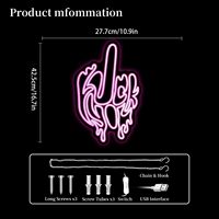 Neonawall Party & Club Planners Enseigne néon personnalisée motif Doigt d'honneur effet goutte d'eau, Lumière LED alimentée par USB IP65 pour la décoration de fêtes et de clubs
