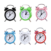 Mini horloge numérique de Table de bureau à Double sonnette numérique, alarme ronde, horloges de chevet rétro