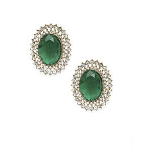 Ensemble de collier ras du cou ethnique multicouche en perles vertes en vrac fait à la main boucles d'oreilles personnalisables pour les occasions de fête de mariage - Product Image 4