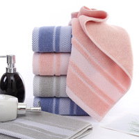 Serviette rayée 100 % coton, tissage uni, usage domestique, très absorbante, ensemble cadeau mariage/anniversaire, broderie logo, achat en gros
