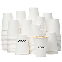 Gobelets en papier avec logo personnalisé, gobelets en papier jetables, gobelets en papier à paroi simple, gobelets en papier pour café, gobelets en papier à emporter
